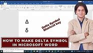 how to make delta symbol in word | how to make delta symbol on keyboard