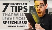 7 PROCREATE TIPS that will leave you SPEECHLESS!