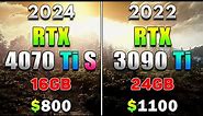 RTX 4070 Ti SUPER 16GB vs RTX 3090 Ti 24GB | PC Gameplay Tested