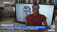 Rockets City Edition: Hakeem Olajuwon, Clyde Drexler reveal Houston's new uniforms, paying tribute to UH Cougars, Phi Slama Jama