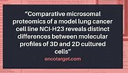 Comparison of Lung Cancer Cells in 2D and 3D Culture Conditions