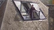 The roof window that turns into a balcony!