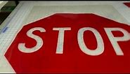 Stop sign production