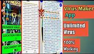 How To Make WhatsApp Virus| Virus Maker App | Unlimited Virus | New 2023 Virus Maker App | #whstsapp