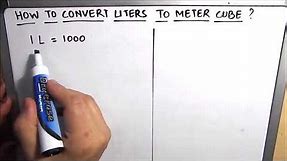 How to convert Liters to Cubic Meters / Converting Liters to Meters cube / Unit Conversion
