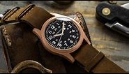 One of the Most Attainable Swiss-Made Bronze Watches in the Legendary Hamilton Khaki Field Format