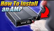 How to install an amp for bass for a car audio system.
