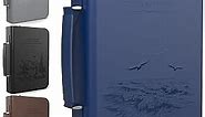 DEHITE Bible Cover Case for Women and Men – Leather Bible Carrying Bag Large Medium Size – | Fits Book 7 x 10.1 x 1.9 IN | Pen Slots | Zippered Pocket | Premium Faux Leather – Blue Christian Gifts