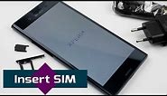 Sony Xperia XZ Premium How to insert SIM card / memory card