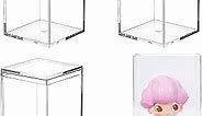 Acrylic Box Clear Display Box Acrylic Plastic Square Cube Transparent Containers with Lid Jewelry Storage Box Party Favor Candy Boxes (3.7x 2.5x2.2 Inch)