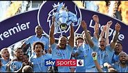 Manchester City lift the Premier League trophy after winning the 2018/19 title! 🏆