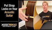 How to put strap locks on your Acoustic Guitar without permanently modifying it with Acousti-Lok