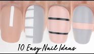 10 easy nail ideas! basic lines nail art compilation