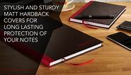 Black n' Red Notebook, Business Journal, 11-3/4" x 8-1/4", 96 Sheets, Ruled, Optik Paper, Hardcover, Casebound, Black (D66174)