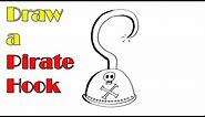 How to Draw a Pirate hook - EASY FOR KIDS
