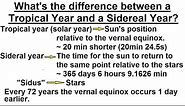 Astronomy - Ch. 2: Understanding the Night Sky (19 of 23) Tropical Year vs Sidereal Year