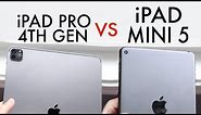 iPad Pro 4th Gen Vs iPad Mini 5! (Comparison) (Review)