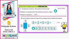 4th Grade Understanding Formulas for Area and Perimeter