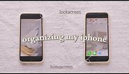 organizing my phone (iphone 6) | white theme 🐇