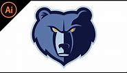 How To Trace | Memphis Grizzlies Logo | Illustrator | On Pc (2019) With | W4A Creations |