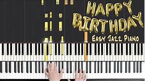 How to play "Happy Birthday" - Beginner Jazz Piano Tutorial with Sheet Music