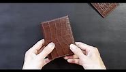 Making #2 MOST EXPENSIVE crocodile/alligator leather wallet | Free pattern | LV Handmade