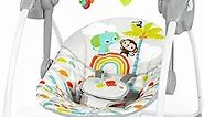 Bright Starts Playful Paradise Portable Compact Automatic Baby Swing with Music, Unisex, Newborn +