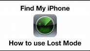 How to use Find My iPhone (Lost Mode)