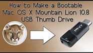 How to Make a Bootable Mac OS X Mountain Lion 10.8 USB Thumb Drive
