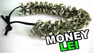 How to make a money lei for graduation or wedding gift, DIY tutorial