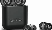 Motorola Moto Buds 120 - True Wireless Bluetooth Earbuds with Microphone & Compact Charging Case - IPX5 Water Resistant, Voice & Smart Touch-Control, Lightweight Comfort-Fit, Clear Sound - Black