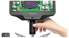 Andonstar AD409 HDMI Digital Microscope, 10.1 inch LCD Screen Soldering Microscope, 300X USB Electronic Microscope Camera for Professional PCB Soldering, Coin Collection, Supports Windows PC