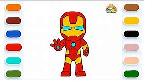 Learn to Draw Marvel Chibi Iron-man - Drawing and Coloring Tutorial for Kids