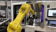 Fanuc Robot Operates DMG MORI NLX-2500 | CNC Machining Automation