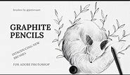 Introducing Graphite Pencil brushes for Adobe Photoshop | Drawing a cute fox