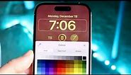 How To Change Color Of Time On iPhone Lock Screen!