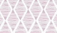 Modern White and Pink Peel and Stick Wallpaper 17.7"x80" Stripe Diamond Wallpaper Vinyl Waterproof Contact Paper Shelf Paper Drawer Liner Roll for Bedroom Living Room