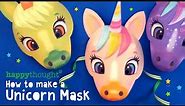 How to make a unicorn mask, simple templates, plus easy to follow instructions to make unicorn masks
