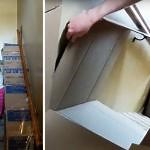 DIY: comment fabriquer un toboggan en carton pour rampe d'escaliers