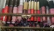 Gold Vintage Glass High-End Lipstick/Dust Free Mirror Lipgloss Storage