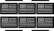 Small Black American Flag Patches (10-Pack) Patriotic USA Grey & Black Embroidered Flag Patch, Iron On, Glue On, or Sew On to Uniforms, Hats, Backpacks, Jackets, Pants, & Accessories.