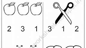 Free Download Nursery maths count and circle the right numbers worksheets