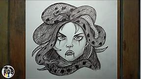 How To Draw Medusa | drawing Tutorial for beginners