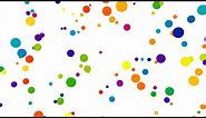 Randomly Moving Colorful Polka Dots Pattern of Flying Circle Shapes 4K VJ Loop Motion Background