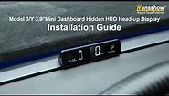 Tesla Model 3/Y 3.9’’ Mini Dashboard Hidden HUD Head-up Display Installation Guide | Hansshow
