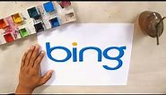 How to draw the Bing logo