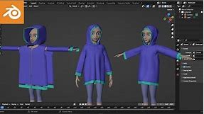 Female Hoodie Tutorial Blender 3.2 | Cloth Sewing