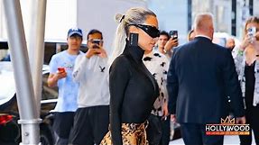 Kim Kardashian wears BOLD Balenciaga earrings in NYC
