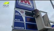 Marathon Gas Station Price Sign Repair by Malik Lighting & Signs