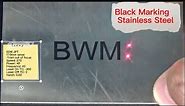 Black marking stainless steel 50W fiber laser marking